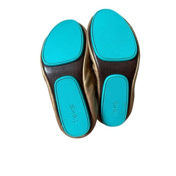 Tieks By Gavrieli Metallic Gold Leather Ballet Flats Size US 7 - Picture 3 of 6